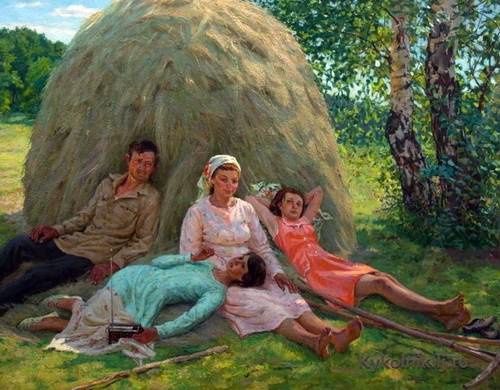 «Мирные будни» Холст, масло.