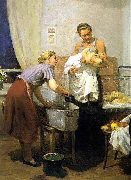 «Дома»,1955г. Холст, масло.Частная коллекция